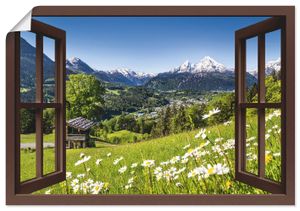 JFL Photography: Fensterblick - Malerische Landschaft in den Bayerischen Alpen, Deutschland, Produkt:Poster, Größe (HxB):70x100 cm / Poster