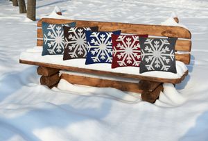 Kissen mit Schneeflocke 50x50 cm  , Farbauswahl:Petrol