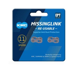 KMC Missinglink 11R EPT für Ketten 5,65 mm, 11-fach, re-usable, silber (2er Pack)