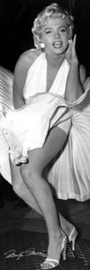 Marilyn Monroe Midi-Poster - Das Verflixte 7. Jahr, Weißes Kleid (91 x 30 cm)