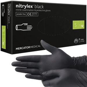 Nitrilové rukavice 100 ks. S - černá