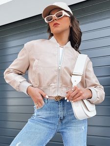 Dstreet Damen-Bomber Santol beige M