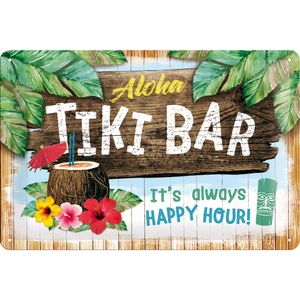 Plechová Ceduľa Aloha Tiki Bar 20x30cm