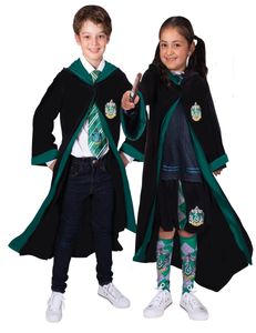 Offizielles Slytherin-Kinderkostüm Harry Potter schwarz-grün