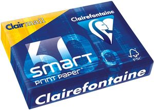 Clairefontaine 1929C Smart print Druckerpapier DIN A4, 60g/mq (170 CIE.) 5 Ries mit 2500 Blatt hochweiß) weiß