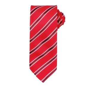 Pánská kravata Premier s vaflovým vzorem (2 ks/balení) RW6950 (jedna velikost) (červená / vínová)