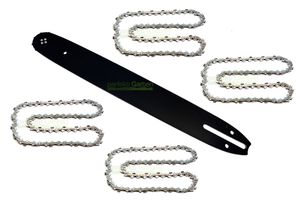 40cm 1,3mm 3/8" 57 TG lišta + 4X reťaz pre reťazovú pílu Scheppach CSP41 / CSP 41