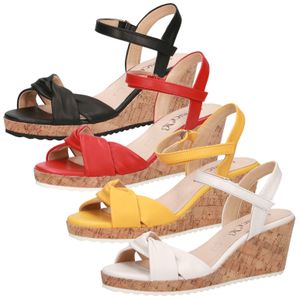Caprice 9-28703-24 Damen Sandalen Sandaletten Keilabsatz, Größe:38 EU, Farbe:Gelb