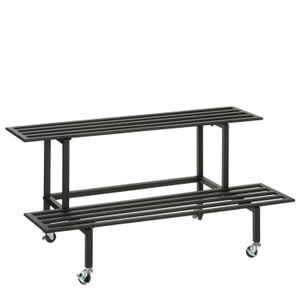 Mica Decorations Greenrax Pflanztisch – L90 x B44 x H42 cm – Metall – Schwarz
