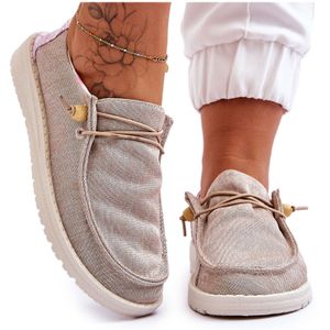 Slip-on Canvas Sneakers für Damen Beige Kenza 40