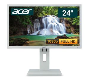 Acer B24 1920 x 1080 Pixel Full HD 60,96 cm / 24 Zoll Flachbildschirm Monitor 1000:1 - interne Lautsprecher 250 cd/m² - 5 ms - weiß / hellgrau