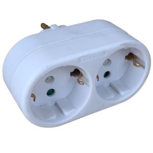 Benson Plug Duo Adapter + RA - Weiß - Vertikal