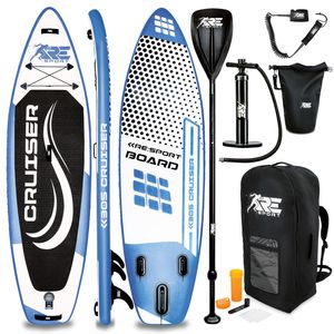 RE: SPORT® SUP doska 305 cm modrá nafukovacia stojanová sada Surfboard pádlovanie Premium
