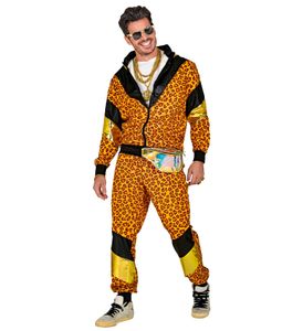 80er Jahre Trainingsanzug Unisex  Leopard Gr. S bis 2XL - Partykostüm S - 165-170 cm