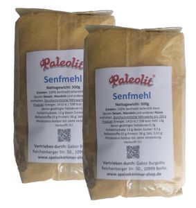 1 kg (2x500g) Senfmehl gelb Senfpulver Senfkörner gemahlen teilentölt glutenfrei