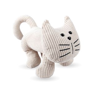 Türstopper ( Beige ) Katze 25x20cm Türsack, Plüschdeko schwer ( 1000g ) für innen, Fensterfeststeller , Kinderzimmer Deko