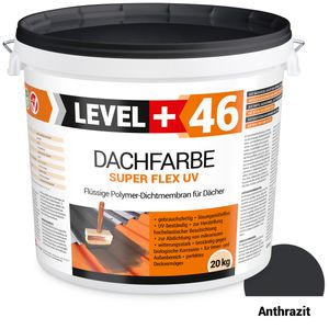 Farba Dachowa Elastyczna 20KG Antracyt Płynna Folia Dachowa Level Plus 46