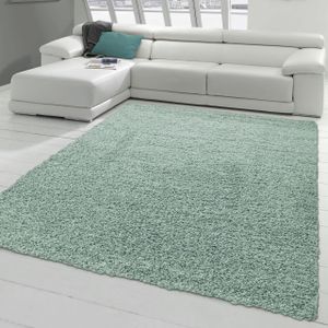 Flauschiger Shaggy Teppich in petrol/grün Größe - 160x230 cm