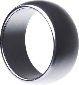 Breiter Ring aus echtem Hämatit glatt grau rund uni Steinring Fingerring Breiter Ring aus echtem Hämatit glatt grau rund uni Steinring Fingerring