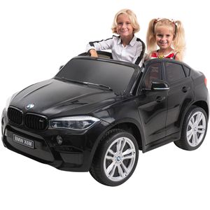 Actionbikes Motors Kinder Elektroauto BMW X6 M F16 XXL - 12V 10 Ah - 2x 120 Watt - Kinderauto mit Fernbedienung (Schwarz)