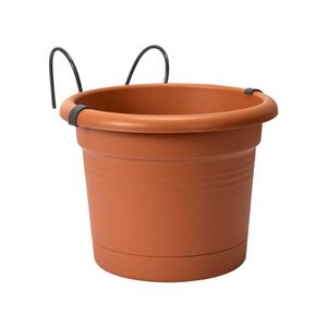 Elho Blumentopf + Halter Green Basics all-in-1 tonrot Ø 20 cm