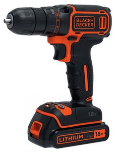 Black & Decker Black + Decker Akkuschrauber, 18 V, schwarz, BDCDC18-QW, 18 voltsV Black & Decker Black + Decker Akkuschrauber, 18 V, schwarz, BDCDC18-QW, 18 voltsV