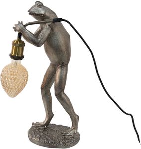 Clayre & Eef Tischlampe Frosch 24x18x49 cm Kupferfarbig Kunststoff