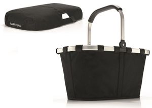 reisenthel SET carrybag Einkaufskorb Korb schwarz BK7003 + Cover schwarz BP7003