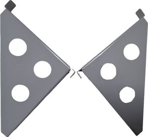 Halterung Blumenkasten für Gitter Zaun grau 2er Set 3x22x22cm 35706