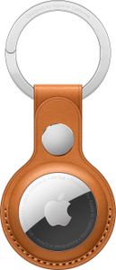Apple AirTag Leather Key Ring - Golden Brown