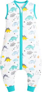 Baby Schlafsäcke Sommer mit Füßen 0.5 Tog Baumwolle Sommerschlafsack mit Beinen Babyschlafsäcke 65-80 cm