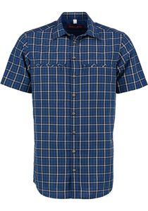 TOM COLLINS Herren Hemd Kurzarm Freizeithemd mit Liegekragen Basina, Größe:43/44, Farbe:jeans