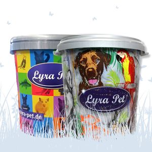 100 Stk. + 5 gratis Lyra Pet® Rinderohren geräuchert, braun rot in 30 L Tonne