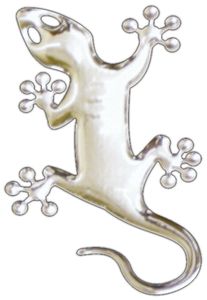 Hermann Schütz 3D-Chrome-Sticker Gecko 50x35mm