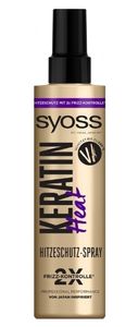Syoss Keratin Hitzeschutzspray, 200 ml - Professionelle Hitzeschutzformel zum Schutz vor Hitze beim Styling