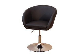 Heinz Hofmann Lounge-Chair / Drehsessel schwarz/chrom