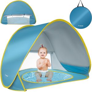 Baby Strandmuschel Pop Up Sonnenschutz Planschbecken Strandzelt UV-Schutz 21204