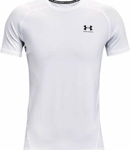 Under Armour Men's HeatGear Armour Fitted Short Sleeve White/Black M Bežecké tričko s krátkym rukávom