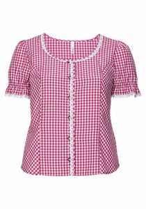 sheego Damen Große Größen Trachtenbluse im Trachten-Look Oktoberfestmode feminin Spitze