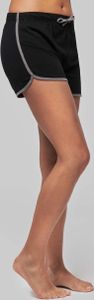 Proact Damen Sport Shorts Hotpants Sportshorts Leggings Radlerhose, Größe:2XL, Farbe:Grey Heather/Fluorescent Pink