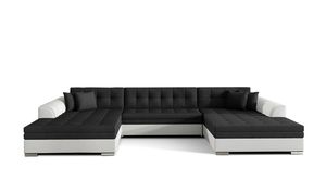 Wohnlandschaft U-Form Vera XXL Sofa mit Schlaffunktion Farbe Inari 100/ Soft 17
