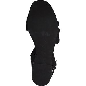 MARCO TOZZI Damen Sandale Sandalette Riemchen Blockabsatz 2-28208-20, Größe:40 EU, Farbe:Schwarz