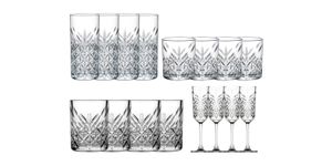 Pasabahce Gläser-Set "Timeless" 16-teilig Whiskey Longdrink Stamper Sekt Glas