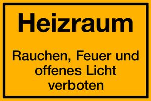 Schild Heizraum, 30x20cm