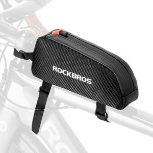 ROCKBROS Rahmentasche Fahrradtasche für Fahrradrahmen ca.1L Schwarz 22 * 10 * 5,5cm