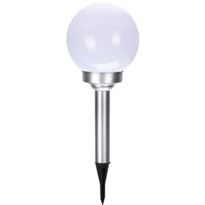 Solárna guľa, Ø 15 x 47 cm, 2 LED diódy, biela