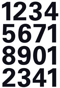 HERMA Zahlen Sticker 0-9 Folie schwarz Höhe: 25 mm 32 Sticker auf 2 Blatt