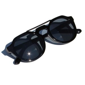 Retro Sonnenbrille Verspiegelt schwarz