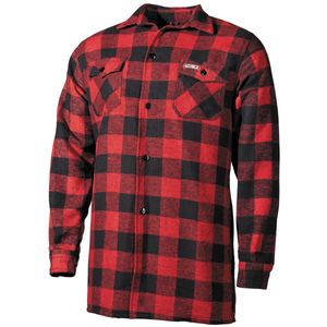 Holzfällerhemd, rot/schwarz, kariert - XL