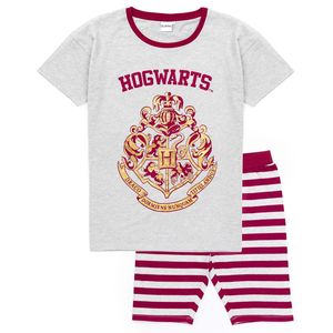 Harry Potter - dámske pyžamo s krátkymi nohavicami NS6617 (S) (sivá/červená)